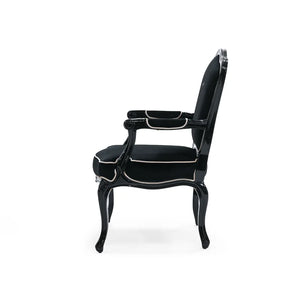 EK CHIC HOME 28'' Louis XV-Style Wide Velvet Lounge Chair