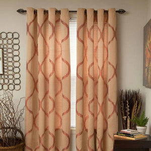 Metallic Window Panel Grommet Curtains, Set of 2 - EK CHIC HOME