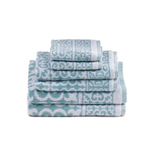 Load image into Gallery viewer, 6-Piece 100% Cotton Bath Towel Set, Silver - EK CHIC HOME