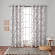 Load image into Gallery viewer, 2 Pack Branches Linen Blend Grommet Top Curtain Panels - EK CHIC HOME