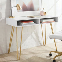 Load image into Gallery viewer, Butterfly Hairpin Writing Desk, White - EK CHIC HOME