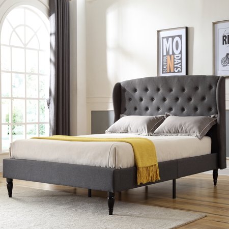 Modern Upholstered Platform Bed - EK CHIC HOME
