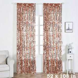 52 x 108-Inch Sequin Curtains Drapes Panels Window Treatments - EK CHIC HOME