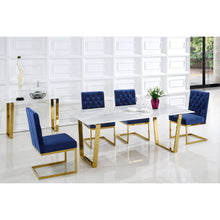 Load image into Gallery viewer, Genuine Marble Cameron Gold Dining Table - EK CHIC HOME