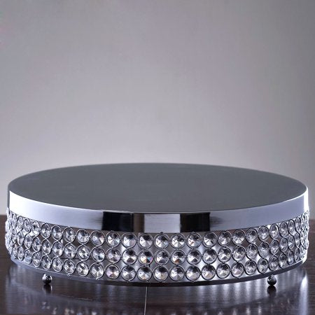 Silver Crystal Cake Centerpiece Stand - EK CHIC HOME