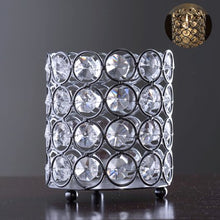 Load image into Gallery viewer, Silver Elegant Votive Tealight Crystal Candle Holder - EK CHIC HOME