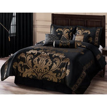 Load image into Gallery viewer, 7-Piece Jacquard Floral Comforter Set - EK CHIC HOME