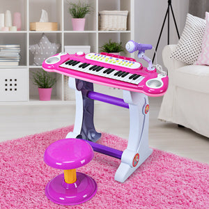 Kids Electronic Keyboard Piano MP3 Input /Stool Toy - EK CHIC HOME