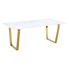 Load image into Gallery viewer, Genuine Marble Cameron Gold Dining Table - EK CHIC HOME