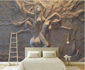 European Style 3D Stereoscopic Art Relief Angel Nude Statue - EK CHIC HOME