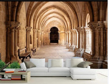 Load image into Gallery viewer, 3D Embossed Vintage Arch Mural Wall Paper - EK CHIC HOME