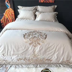 Luxury Egypt Cotton Versailles Waltz Bedding Set Embroidery Duvet 4Pcs - EK CHIC HOME