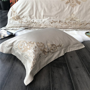 Luxury Egypt Cotton Versailles Waltz Bedding Set Embroidery Duvet 4Pcs - EK CHIC HOME