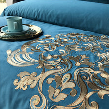 Load image into Gallery viewer, Luxury Egypt Cotton Versailles Waltz Bedding Set Embroidery Duvet 4Pcs - EK CHIC HOME