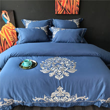 Load image into Gallery viewer, Luxury Egypt Cotton Versailles Waltz Bedding Set Embroidery Duvet 4Pcs - EK CHIC HOME