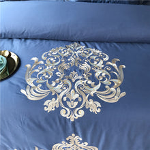 Load image into Gallery viewer, Luxury Egypt Cotton Versailles Waltz Bedding Set Embroidery Duvet 4Pcs - EK CHIC HOME