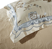 Load image into Gallery viewer, Silk Cotton Satin Luxury Jacquard Bedding Set - Duvet 4/6/8/9Pc - EK CHIC HOME