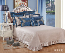 Load image into Gallery viewer, Silk Cotton Satin Luxury Jacquard Bedding Set - Duvet 4/6/8/9Pc - EK CHIC HOME