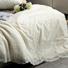 Load image into Gallery viewer, Luxury 100% Cotton Fantasy Lace Bedding Set - Stone Duvet 4Pcs - EK CHIC HOME