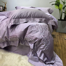 Load image into Gallery viewer, Luxury Egypt Cotton Bedding Set Embroidery Silky Duvet 4Pcs - EK CHIC HOME