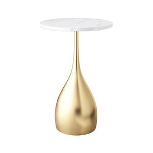 Luxury Living Room Sofa Round Table Side Table - Nano Gold - EK CHIC HOME