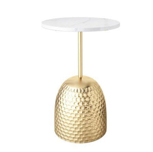 Luxury Living Room Sofa Round Table Side Table - Nano Gold - EK CHIC HOME