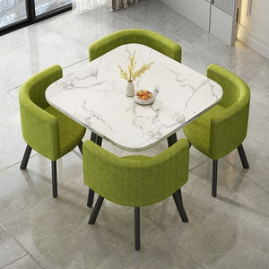 Dining Table Set 4 Chairs - Modern Reception - EK CHIC HOME