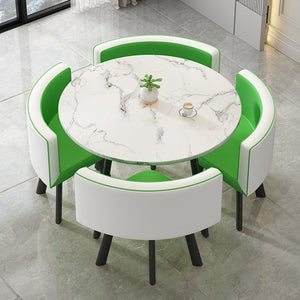 Dining Table Set 4 Chairs - Modern Reception - EK CHIC HOME