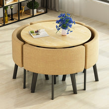 Load image into Gallery viewer, Dining Table Set 4 Chairs - Modern Reception - EK CHIC HOME