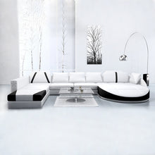 Load image into Gallery viewer, White 2PCS Chaise Lounge Leather Sofa Set - EK CHIC HOME