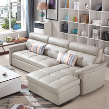 Load image into Gallery viewer, L Shaped Leather Modern Sectional Sofa BED - EK CHIC HOME