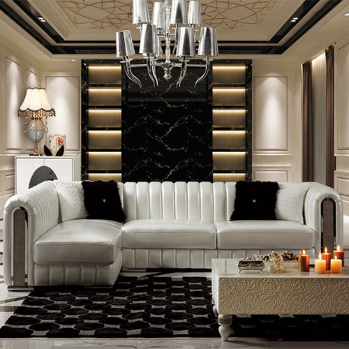 Leather Sofa Post-Modern SECTIONAL Combination Sofa Set - EK CHIC HOME