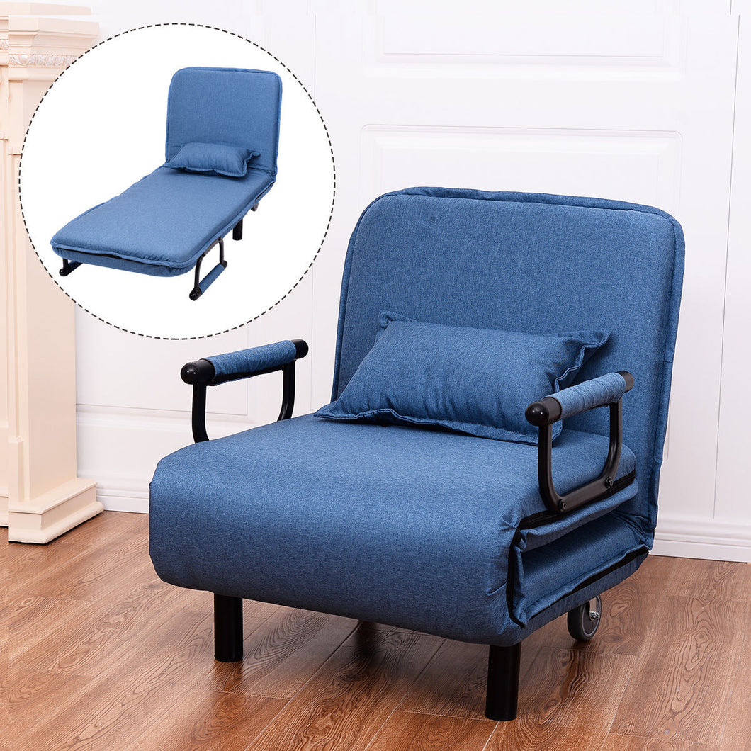 Convertible Sofa Bed Modern Folding Arm Chair Sleeper Leisure Recliner - EK CHIC HOME
