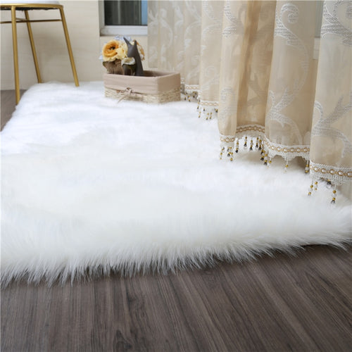 Antiskid  Pure White Silk Wool Luxury Rug - EK CHIC HOME