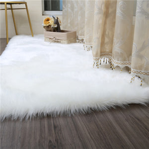 Antiskid  Pure White Silk Wool Luxury Rug - EK CHIC HOME