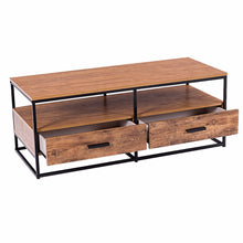Load image into Gallery viewer, 47&quot; 2-Tier Cocktail Coffee Table Metal Desk Shelf Storage - EK CHIC HOME