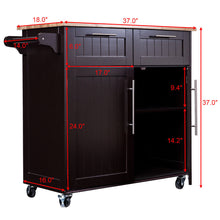 Load image into Gallery viewer, Rolling Kitchen Cart Island Heavy Duty Storage Trolley Cabinet Utility Modern - EK CHIC HOME