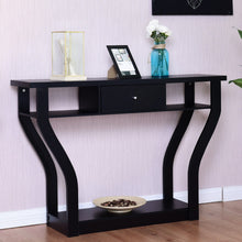 Load image into Gallery viewer, Black Accent Console Table Modern Sofa Entryway Hallway Hall Furniture W/Drawer - EK CHIC HOME