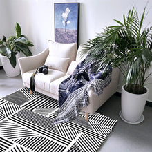 Load image into Gallery viewer, Short Plush Monochrome Living Room Area Rug - EK CHIC HOME