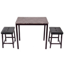 Load image into Gallery viewer, 3 PCS Counter Height Dining Set Faux Marble Table 2 Chairs - EK CHIC HOME