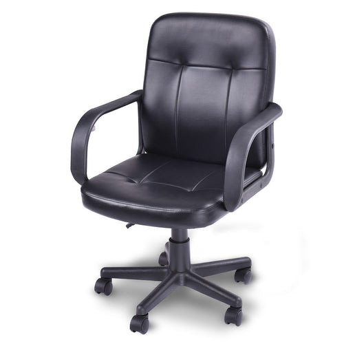 Ergonomic PU Leather Midback Executive Office Chair - EK CHIC HOME