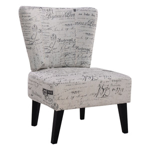 Armless Accent Chair Upholstered Seat Dining Chair Living Room Furniture - EK CHIC HOME