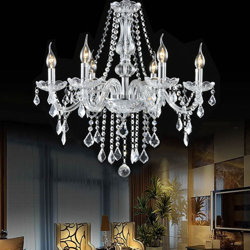 Elegant Crystal Chandelier Ceiling Light - EK CHIC HOME