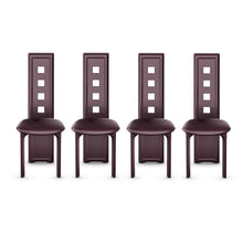 Load image into Gallery viewer, Set of 4 Steel Frame High Back Armless Dining Chairs - EK CHIC HOME