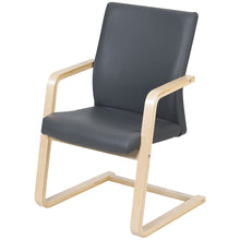 Load image into Gallery viewer, PU Leather Armrest Upholstered Dining Chair with Wood Leg - EK CHIC HOME