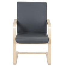 Load image into Gallery viewer, PU Leather Armrest Upholstered Dining Chair with Wood Leg - EK CHIC HOME