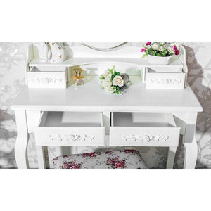 White Vanity Makeup Dressing Table Set - EK CHIC HOME