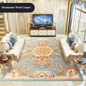Imported Wool Living Room Hand Carved Thick Floor Mat  Rugs - EK CHIC HOME