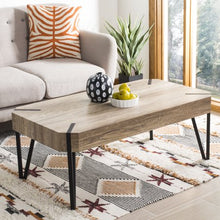 Load image into Gallery viewer, Liann Rustic Mid-Century Wood Top Coffee Table, Brown - EK CHIC HOME