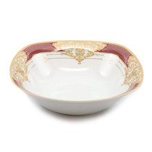 Load image into Gallery viewer, Royalty Porcelain 49-pc &quot;Floral Red&quot; Banquet Dinnerware Set for 8, 24K Gold - EK CHIC HOME